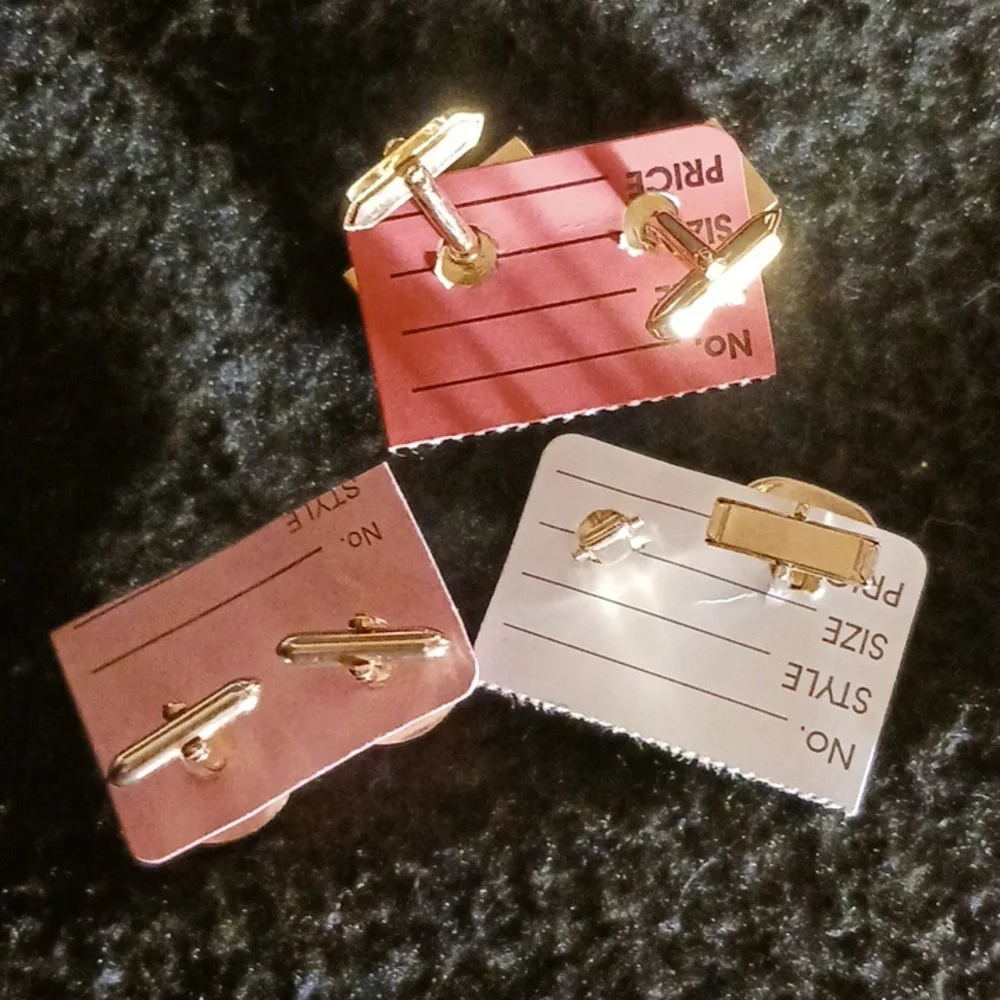 Gold Cufflinks Lot of Three Pair Vintage